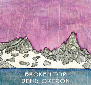 Broken Top Mountain Sticker